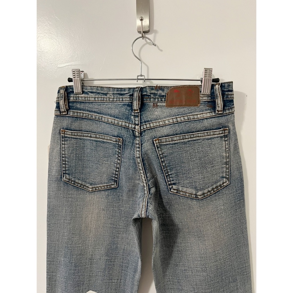 The Retro FOX Y2K Vintage Low Rise Lightwash Flare‎ Jeans Size 3/4 - Picture 5 of 6